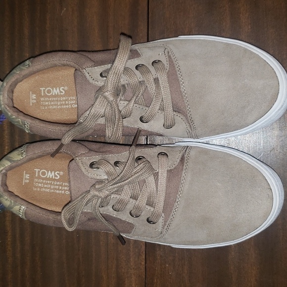 TOM'S VALDEZMEN'S SNEAKER SUEDE DESERT TAUPE - Picture 5 of 7